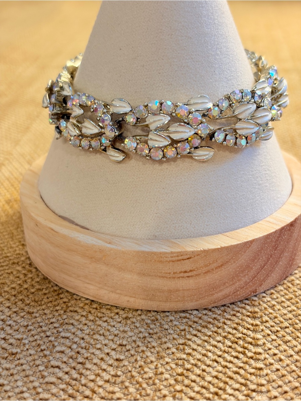 Coro Aurora Crystal Link Bracelet